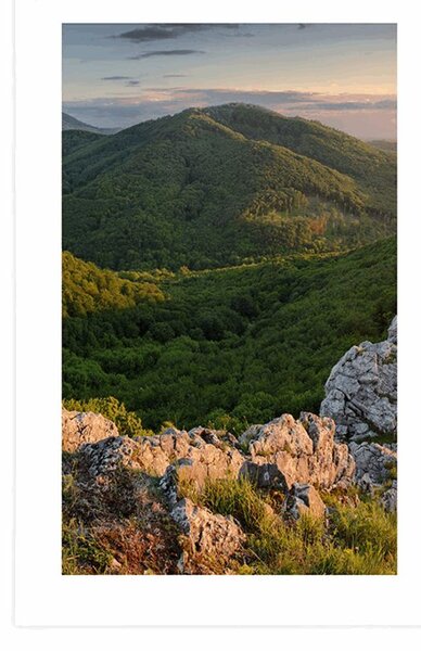 Plakát s paspartou příroda zalitá sluncem