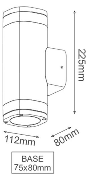 ACA Lighting Garden Wall venkovní nástěnné svítidlo LG2882G