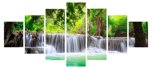 Obraz vodopádu v Kanchanaburi, Thajsko (210x100 cm)