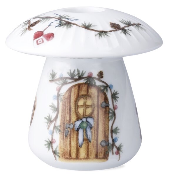 Kähler Design Porcelánový svícen Hammershøi Christmas Mushroom - 9 cm KD597