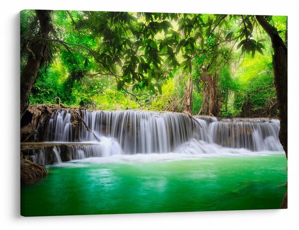 Obraz vodopádu v Kanchanaburi, Thajsko (70x50 cm)