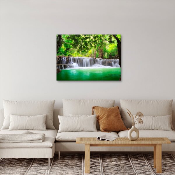 Obraz vodopádu v Kanchanaburi, Thajsko (70x50 cm)