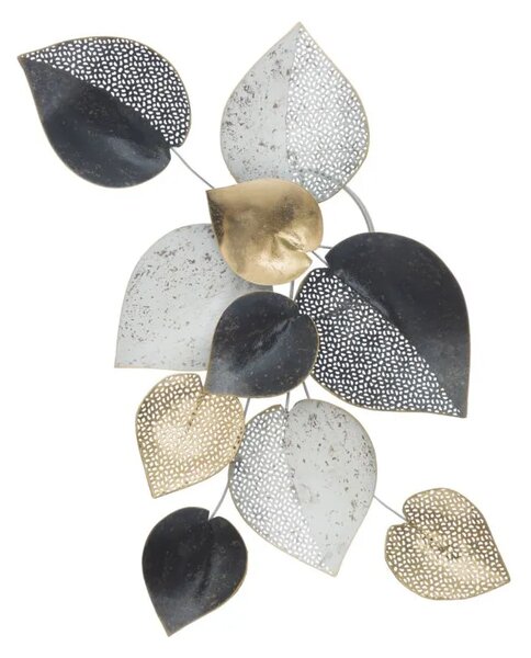 Mauro Ferretti Kovová nástěnná dekorace Half Leaf 40 cm vícebarevná/zlatá