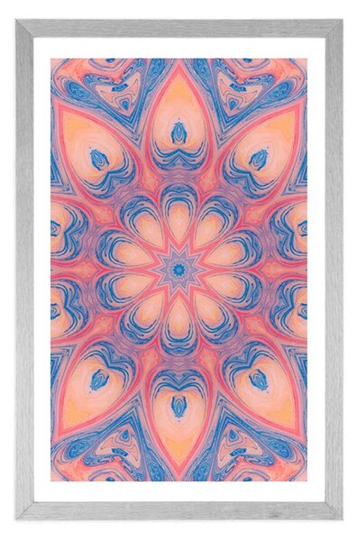 Plakát s paspartou hypnotická Mandala
