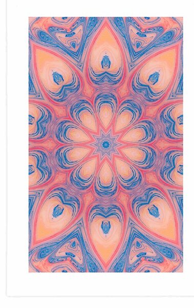 Plakát s paspartou hypnotická Mandala