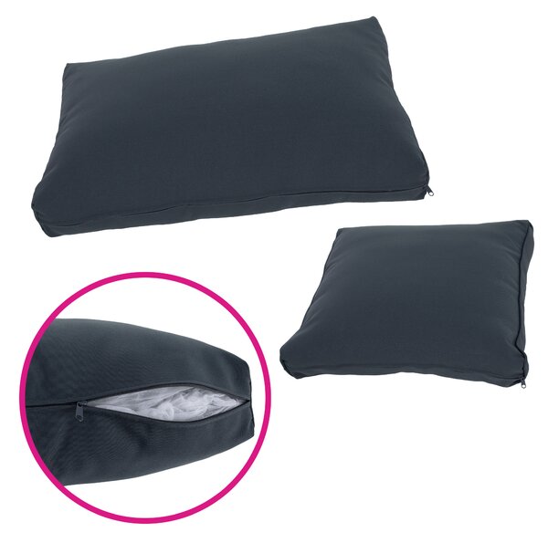 Zahradní ratanový set Malcolm (černá + šedá + přírodní)