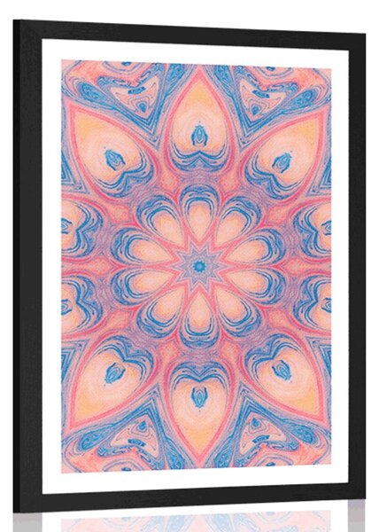 Plakát s paspartou hypnotická Mandala