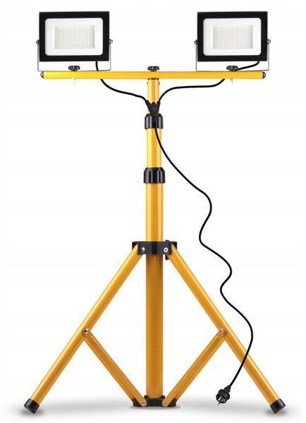 HALOGENOVÝ LED REFLEKTOR 50W x 2 + STAVEBNÍ STATIV