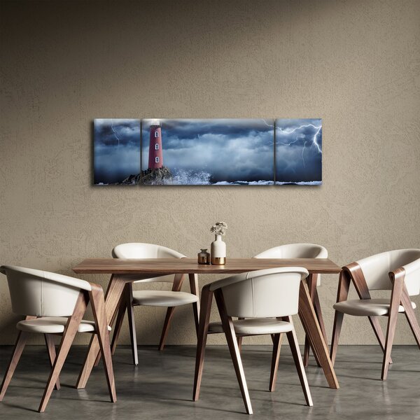 Obraz - Maják na útesu (170x50 cm)