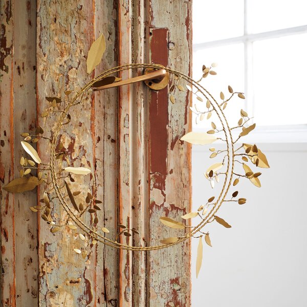 Dekorativní věnec Iron Antique Brass 35 cm