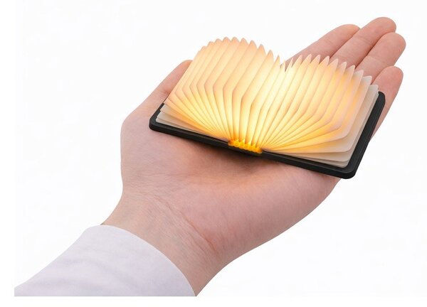 Černá přenosná světelná dekorace na USB BookLight – Gingko