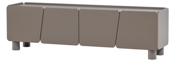 Hnědý TV stolek z borovicového dřeva 200x58x45 cm Root – WOOOD