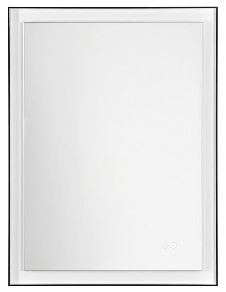 Černé závěsné zrcadlo s LED osvětlením Nova Luce Deca 80 x 60 cm