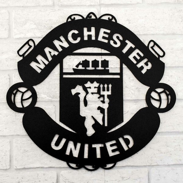 DUBLEZ | Dřevěný obraz - Logo Manchester United | Obraz