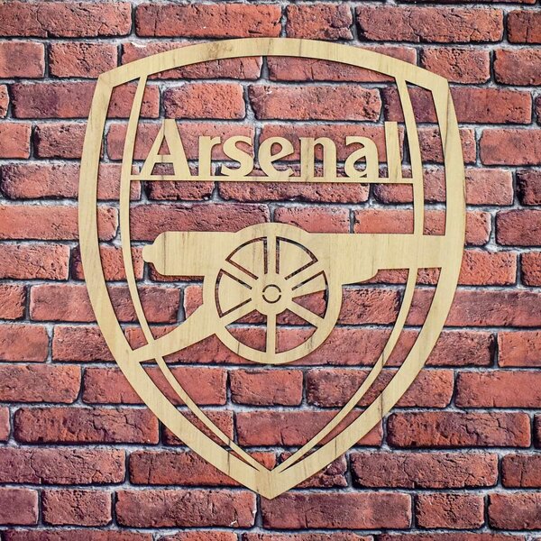 DUBLEZ | Logo fotbalového klubu ze dřeva - Arsenal | Obraz