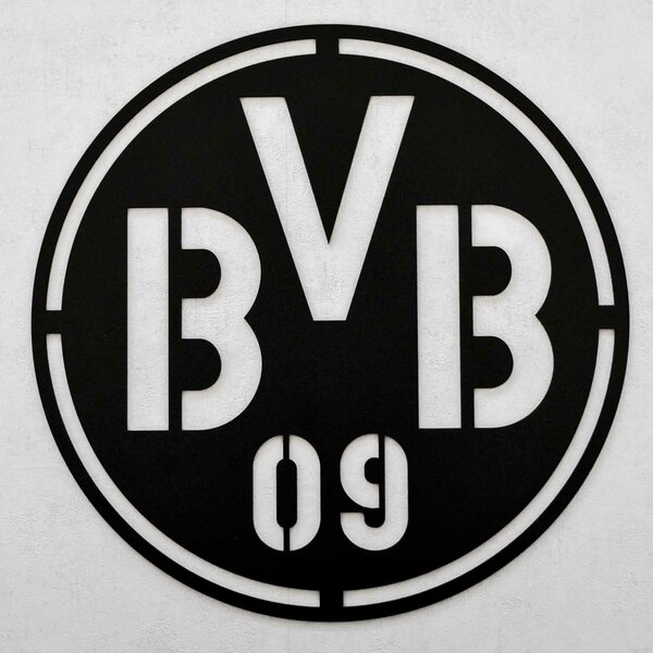 DUBLEZ | Dřevěné logo fotbalového klubu - BVB | Obraz