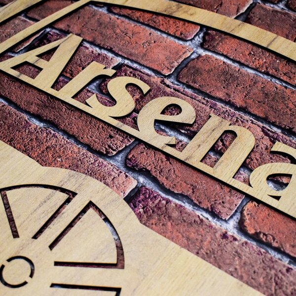 DUBLEZ | Logo fotbalového klubu ze dřeva - Arsenal | Obraz