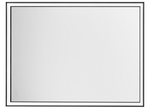 -25 % Dny MOMENTI– Černé závěsné zrcadlo s LED osvětlením Nova Luce Ambor 80 x 60 cm