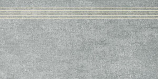 Schodovka Multi Tahiti světle šedá 30x60 cm mat DCPSE513.1