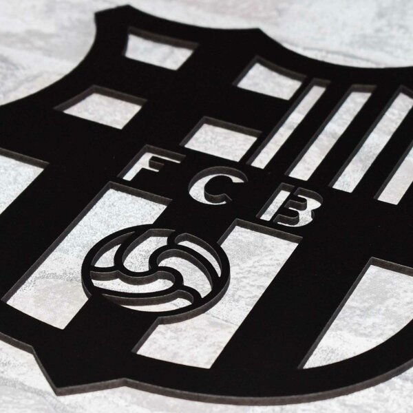 DUBLEZ | Dřevěné logo klubu - FC Barcelona | Obraz