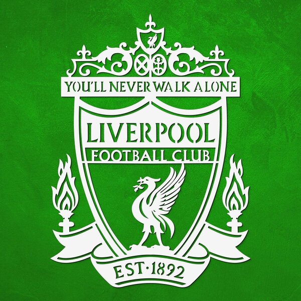 DUBLEZ | Dřevěné logo klubu na zeď - Liverpool | Obraz