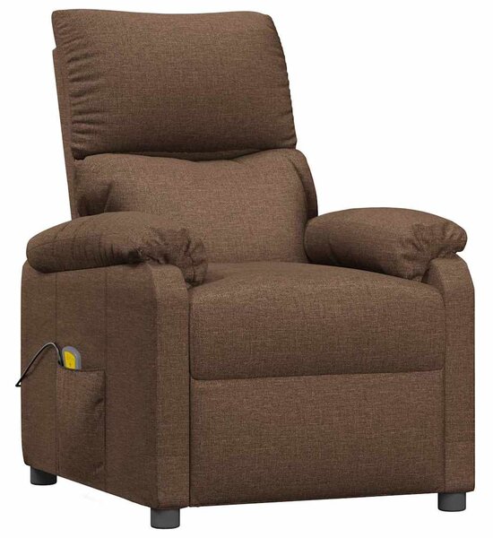 Masážní křeslo hnědé textil 322458