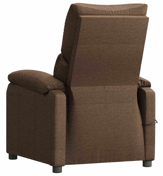 Masážní křeslo hnědé textil 322458
