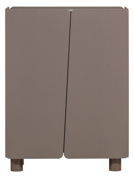 Hnědá skříňka z borovicového dřeva 100x135x45 cm Root – WOOOD
