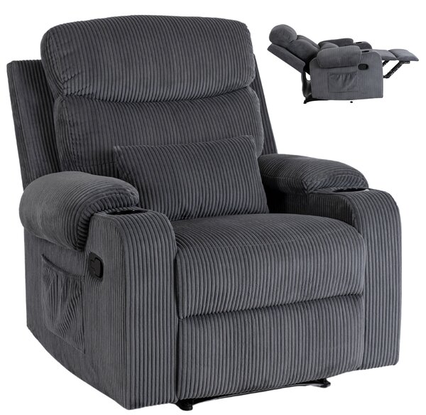 Polohovací křeslo Trigesimo (šedá). Akce -20%