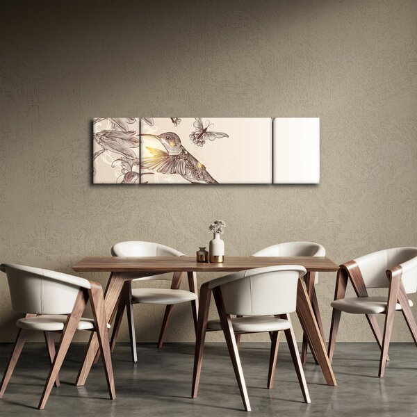 Obraz - Kolibříci (170x50 cm)