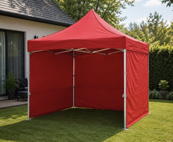 JAKS Nůžkový stan PREMIUM QUALITY červený 3 × 3 m