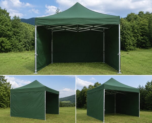JAKS Nůžkový stan PREMIUM QUALITY zelený 3 × 3 m