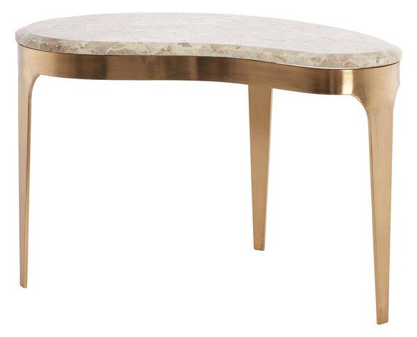 Konferenční stolek s mramorovou deskou v bronzové barvě/taupe 39x65 cm Giulio – Light & Living