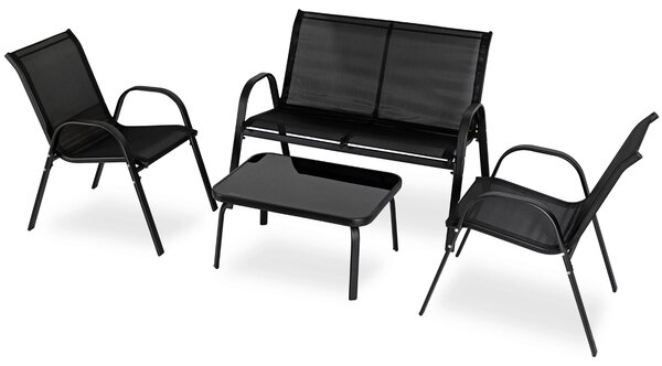 Zahradní set Magro (černá) (pro 4 osoby). Akce -10%