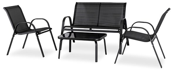 Zahradní set Magro (černá) (pro 4 osoby). Akce -10%