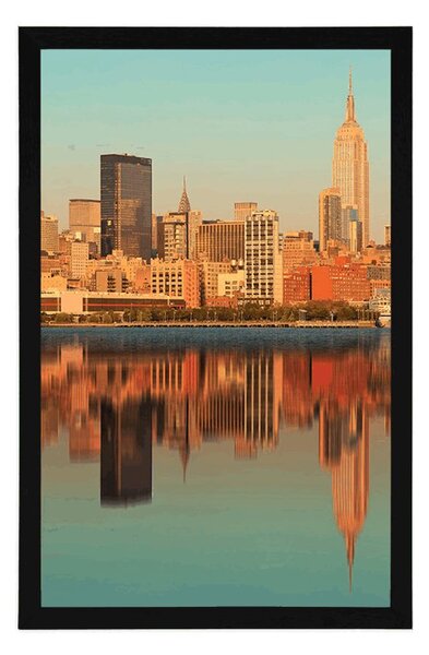 Plakát okouzlující New York v odrazu ve vodě