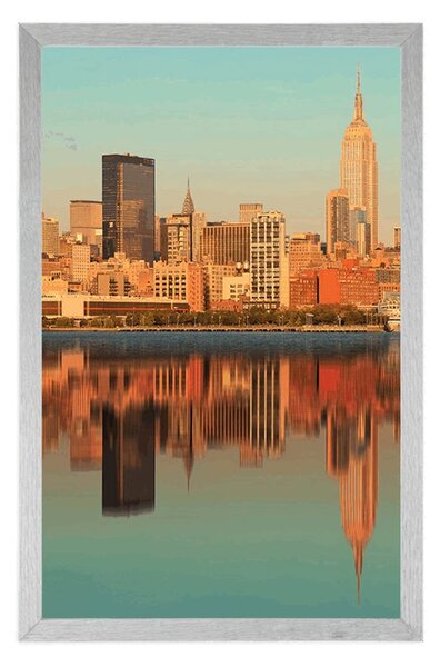 Plakát okouzlující New York v odrazu ve vodě