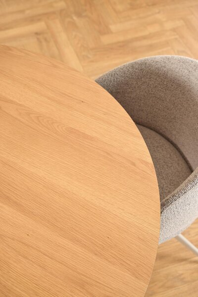 Actona Kulatý jídelní stůl Soli 120 cm dub přírodní/kašmírový
