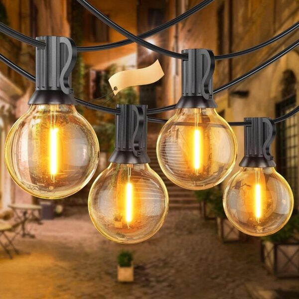 LED Stmívatelný venkovní řetěz 25xE12/1W/24/230V 17,5 m IP65 černá + DO