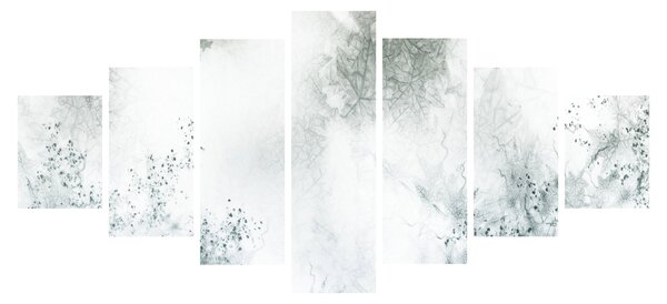 Obraz abstrakce listů (210x100 cm)