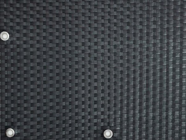 Balkonová ratanová zástěna s očky MALMO, tmavě šedá, výška 90-100 cm šířka 300-500 cm 1300 g/m2 MyBestHome Rozměr: 90x300 cm