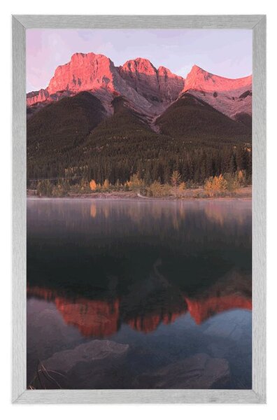 Plakát západ slunce nad Dolomity