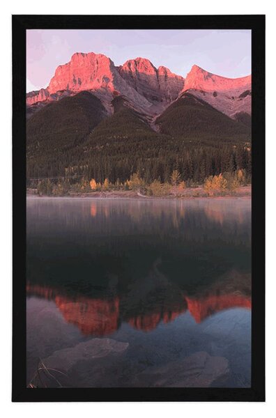 Plakát západ slunce nad Dolomity