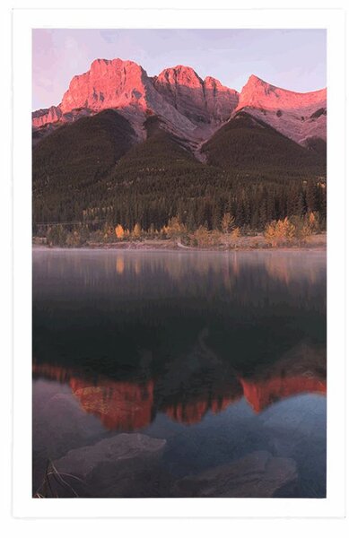 Plakát západ slunce nad Dolomity