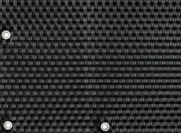 Balkonová ratanová zástěna s očky MALMO, černá, výška 90-100 cm šířka 300-500 cm 1300 g/m2 MyBestHome Rozměr: 90x300 cm