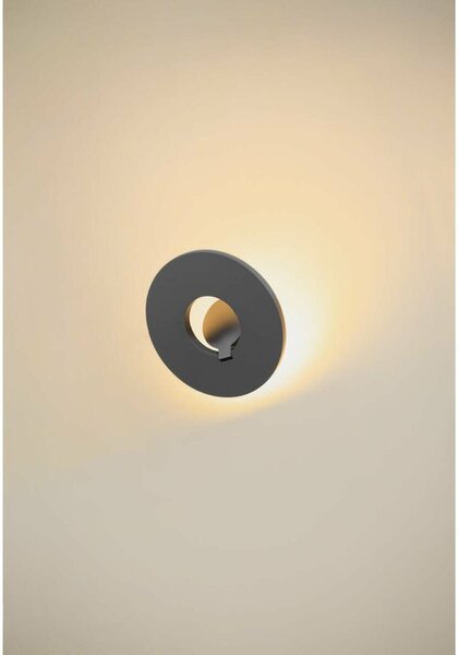 BIG WHITE SLV I-RING nástěnné přisazené svítidlo, 9,2 W, 3000 K, antracit 1007236