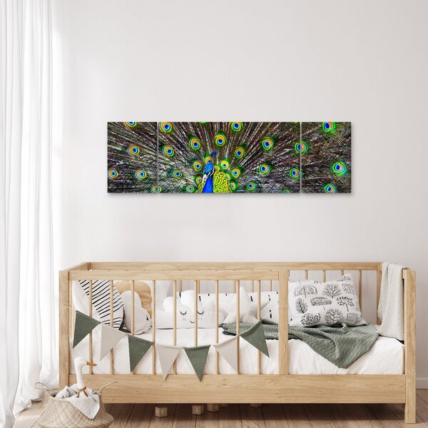 Obraz - Páv (170x50 cm)