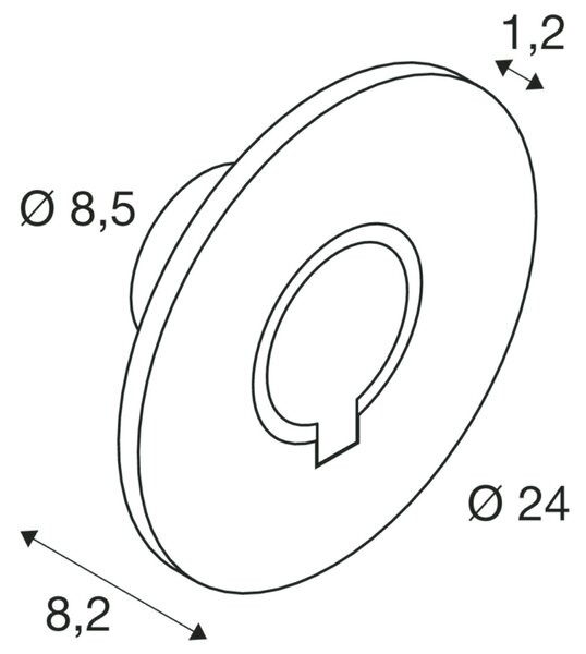 BIG WHITE SLV I-RING nástěnné přisazené svítidlo, 9,2 W, 3000 K, antracit 1007236