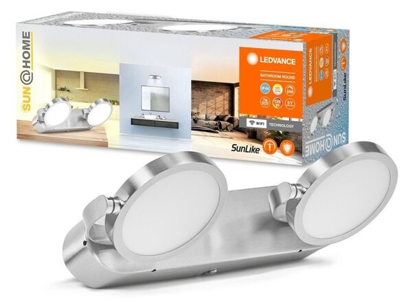 Chytré LED koupelnové světlo IP44 2 x ROUND, laditelná bílá