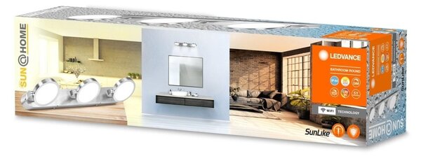 Chytré LED koupelnové světlo IP44 3 x ROUND, laditelná bílá